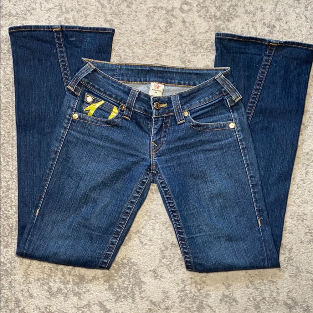 TRUE RELIGION Jeans women's Bootcut logo Size 28 - Picture 5 of 11